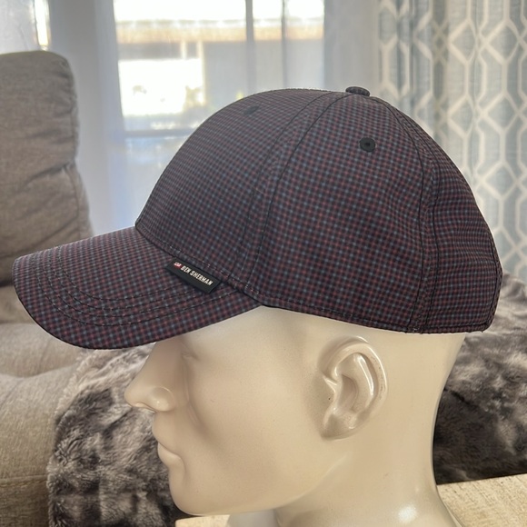 Ben Sherman purple plaid Hat. NWOT. Adjustable buckle closure. - Picture 2 of 5